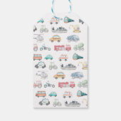 "Transportation Birthday Party Favor tag" Cadeaulabel (Achterkant)