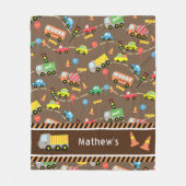 Transportation Brown Fleece Deken (Voorkant)