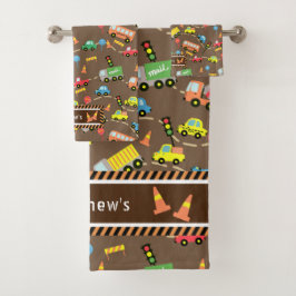 Transportation Kinder Brown. Wasdoekje Bad Handdoek