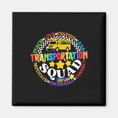 Transportation Squad Back To School Bus Driver Mon Magneet (Voorkant)