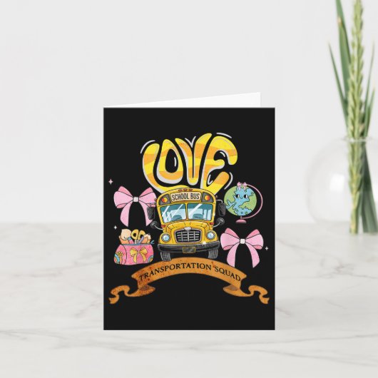 Transportation Squad Doodle Bus Aide Terug naar sc Kaart (Voorkant)