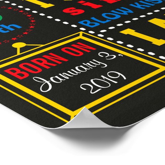 Transportauto's en marendagijsteen voor vrachtwage poster (Hoek)