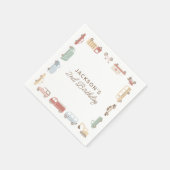 Transportauto's en vrachtwagens Boy Birthday Party Servet (Hoek)