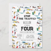 Transportauto's Vrachtwagens Stoppen Verkeersverja Kaart (Voorkant)