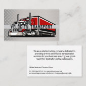 transportbedrijf | Semi 18 Wheeler | Staal Visitekaartje (Voorkant / Achterkant)