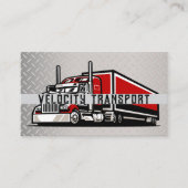 transportbedrijf | Semi 18 Wheeler | Staal Visitekaartje (Voorkant)