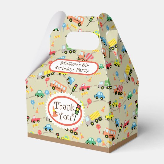 Transportbruin voorhokje bedankdoosjes (Voorkant Zijde)
