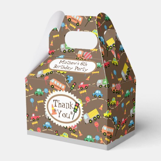 Transportbruin voorhokje bedankdoosjes (Voorkant Zijde)