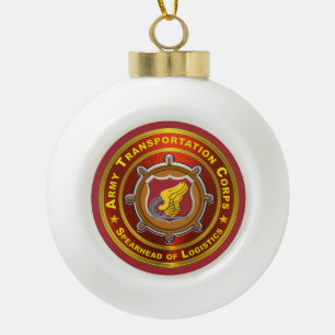 Transportcorps keramische bal ornament