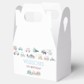 Transportdag feestdag, Labels met cadeau Bedankdoosjes (Geopend)