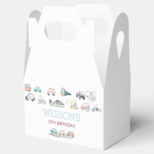 Transportdag feestdag, Labels met cadeau Bedankdoosjes (Geopend)