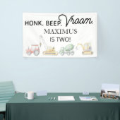 Transportdag, jongen, Voertuigen van zaterdag  Spandoek (Beurs)