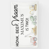 Transportdag, jongen, Voertuigen van zaterdag  Spandoek (Verticaal)