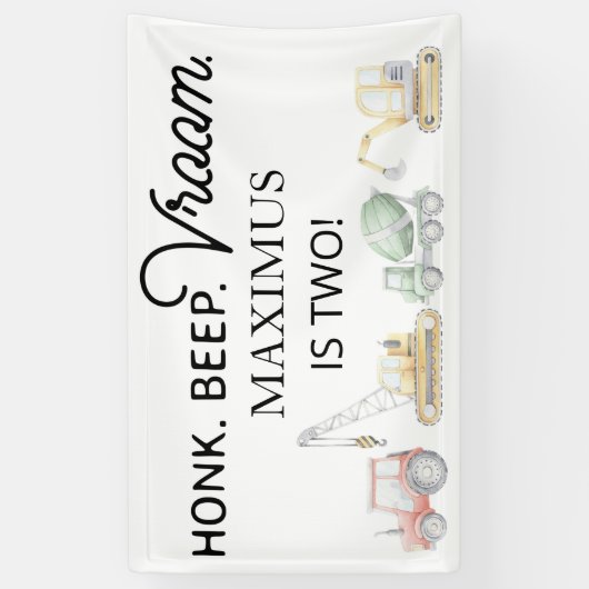 Transportdag, jongen, Voertuigen van zaterdag  Spandoek (Verticaal)