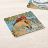 Transportdealers door Alphonse Mucha (1902) Kartonnen Onderzetters (Schuin)