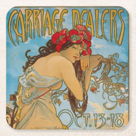 Transportdealers door Alphonse Mucha (1902) Kartonnen Onderzetters