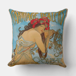 Transportdealers door Alphonse Mucha (1902) Kussen