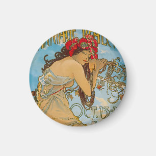 Transportdealers door Alphonse Mucha (1902) Magneet