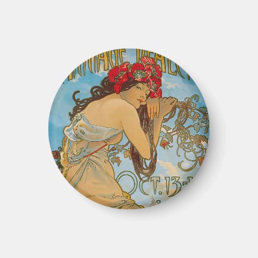 Transportdealers door Alphonse Mucha (1902) Magneet (Voorkant)