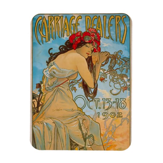 Transportdealers door Alphonse Mucha (1902) Magneet (Verticaal)
