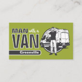 Transportdiensten - Man met een bestelwagen Visitekaartje (Voorkant)