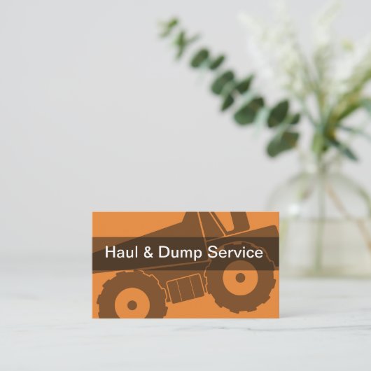 transportdumpdienst visitekaartje (Staand voorkant)