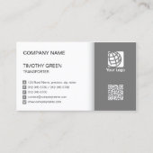 Transporter Logistics Service Simple Violet White Visitekaartje (Voorkant)