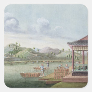 Transportiecertificaten voor thee (m/v papier) vierkante sticker