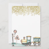 Transportjongen Birthday Invitation Kaart (Achterkant)