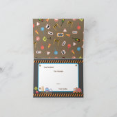 Transportjongen Brown. Birthday Kaart (Binnen)