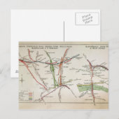 Transportkaart van Londen, c.1915 Briefkaart (Voorkant / Achterkant)