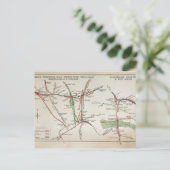 Transportkaart van Londen, c.1915 Briefkaart (Staand voorkant)