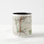 Transportkaart van Londen, c.1915 Tweekleurige Koffiemok (Center)