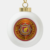 Transportkorps Keramische Bal Ornament (Voorkant)