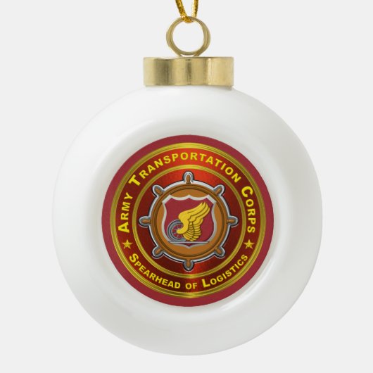 Transportkorps Keramische Bal Ornament (Voorkant)