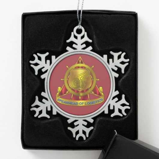 Transportkorps Tin Sneeuwvlok Ornament (Kistje)