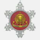 Transportkorps Tin Sneeuwvlok Ornament (Voorkant)