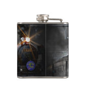 Transportnacht bij stoomtreinen heupfles (Achterkant)