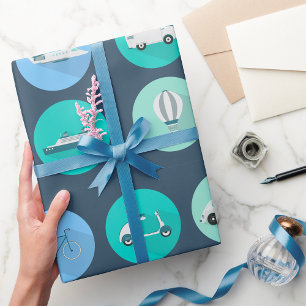 Transportpictogrammen Cadeaupapier