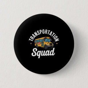 Transportteam terug naar school buschauffeur ma ronde button 5,7 cm
