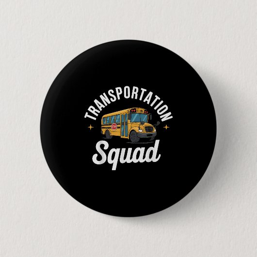Transportteam terug naar school buschauffeur ma ronde button 5,7 cm (Voorkant)