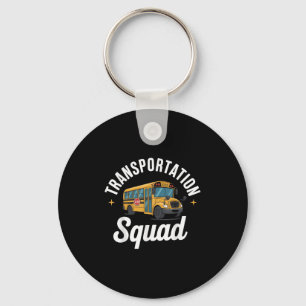 Transportteam terug naar school buschauffeur ma sleutelhanger