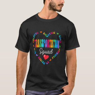 Transportteam terug naar school buschauffeur ma t-shirt