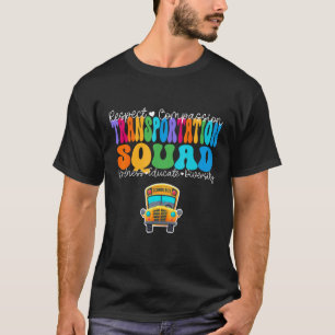 Transportteam terug naar school buschauffeur ma t-shirt