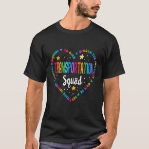Transportteam terug naar school buschauffeur ma t-shirt