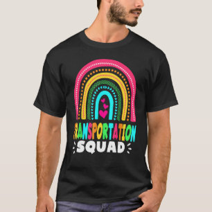 Transportteam terug naar school buschauffeur ma t-shirt