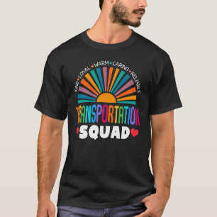 Transportteam terug naar school buschauffeur ma t-shirt