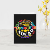 Transportteam Terug Naar School Buschauffeur Maand Kaart (Gele Bloem)