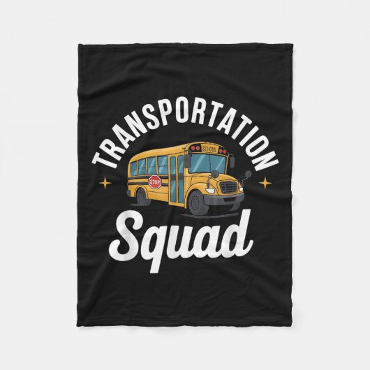 Transportteam Terug naar school Buschauffeur Monit Fleece Deken (Voorkant)
