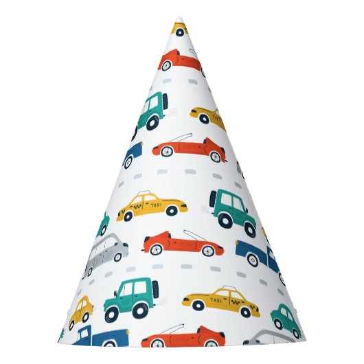 Transportthema Birthday Feesthoedjes (Voorkant)